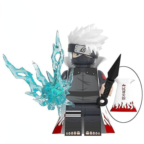 Konoha-kylän lasten kokoonpantava lelu Naruto-sarja Metkay Valkoinen Minifiguuri Rakennuspalikat