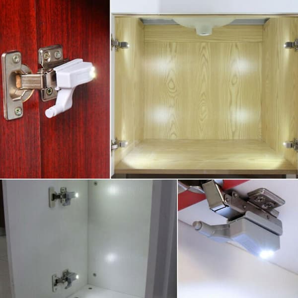 10 stk. LED Sensor Natlys Skabshængsel Garderobeskabs Lampe 1Pc