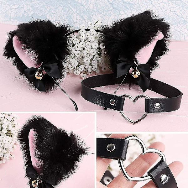 Cat Fox Faux Fur Ears Headband Hair Hoop  Halloween Cosplay Style 3