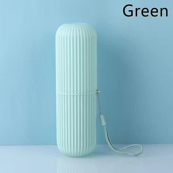 2pcs Portable Toothbrush Kits Case Toothpaste Cup Holder Protect Storage Box Travel Green