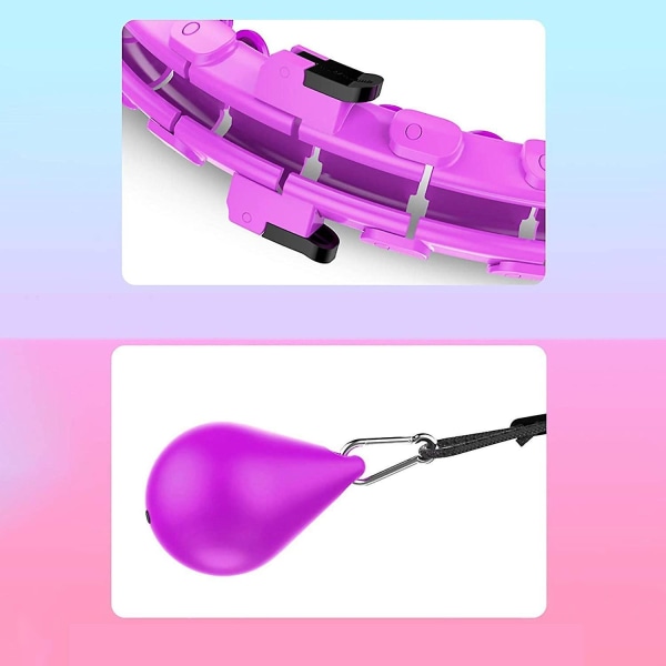 Hula Hoop, Intelligently Adjustable Wide Hula Hoop Fitness And Massage Purple