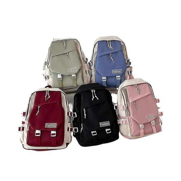 School Season Student Backpack Large Capacity Student Schoolbag Outdoor Travel Backpack Black