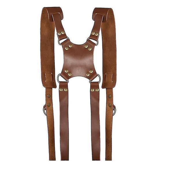 Camera Strap Accessories For Two-cameras  Dual Shoulder Leather Harness  Multi Camera Gear For Dslr/slr Strap Dual Camera Strap Holder Holster