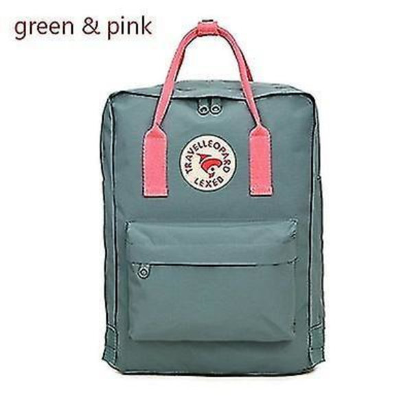 Arctic Fox Schoolbag Backpack Green Pink 20L
