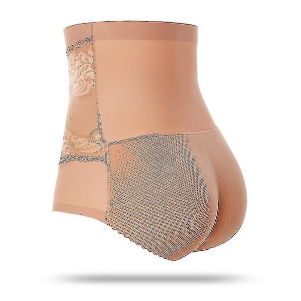 Dametruser med polstring for å løfte baken, formet for å gi en større rumpe High waist 289beige XL