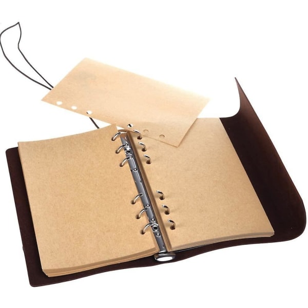 Leather Journal Notebook,vintage Spiral Notebook Refillable Daily Planner Embossed Travel