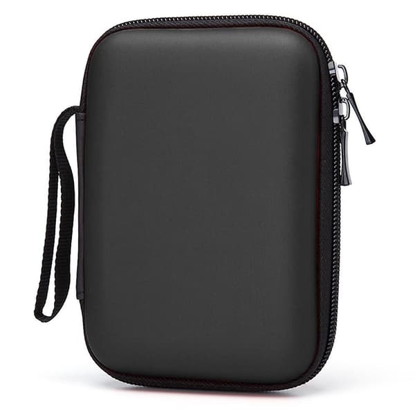2.5 Inch Mobile Hard Disk Bag Protection Bag Shockproof Hard Disk Box Protective Cover Digital Accessories Storage Multi-function Bag Black
