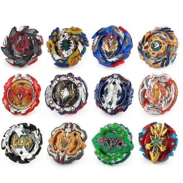 12x Beyblade Burst Spindækker Sæt Spinder Med Grebstarter + Skumopbevaringskasse