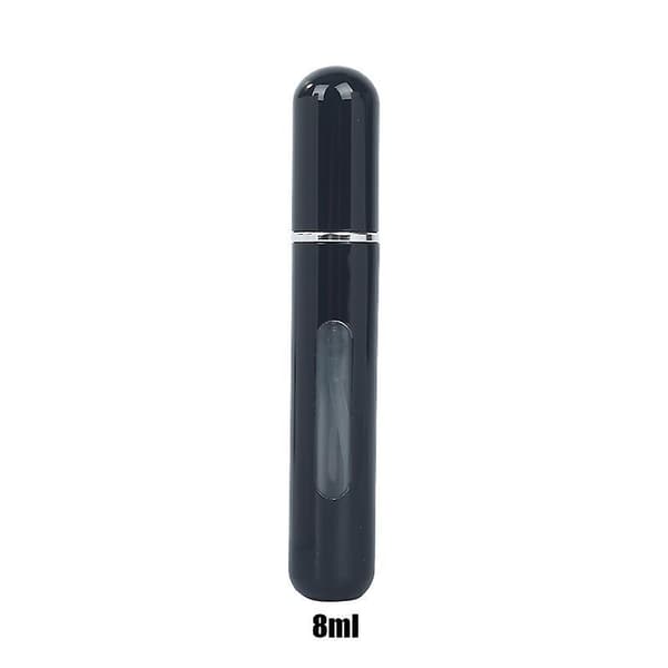 8ml Bærbar Mini Gjenfyllbar Parfymeflaske Med Spray 8ml black