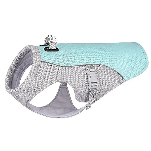 Dog Cooling Vest,dog Cooling Coat,evaporative Swamp Cooler Jacket Safety Reflective Vest For Large Dogs Walking Outdoor Hunting Training Camping sky blue M (back length 35CM)