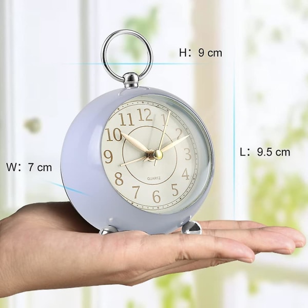 Silent Bedside Clocks Battery Operated Non Ticking Desk Clock Analogue Alarm Clock