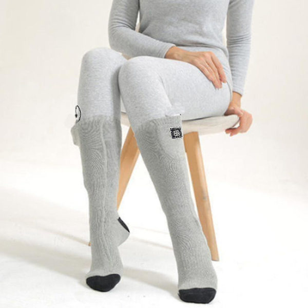Lämmitettävät sukat ladattavat sähköakut unisex lämpöjalkojen lämmittimet gray