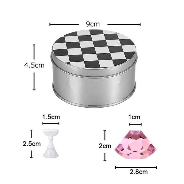 1 Set Nail Art Tips Holder Practice Display Stand, Magnetic Stuck Board PINK