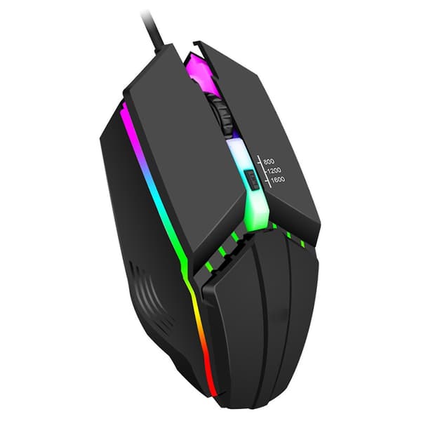 X3 USB Kablet Mus Lysende LED Farverige Lys 1600dpi E-sports Spil Computermus Til Desktop White
