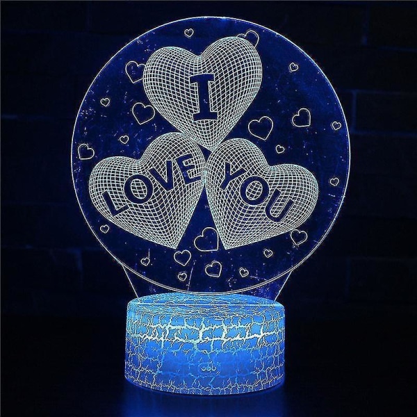 3D Illusion Lamp 7 Colors Optical Change Touch Light USB and Remote Control Art Deco Make A Romantic