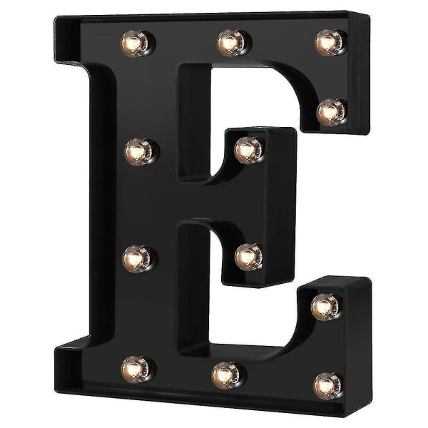 Nydesignet LED Bogstav Lys 26 Alfabet Sorte Dekorative Marquee Lamper Til Bryllupsfest E