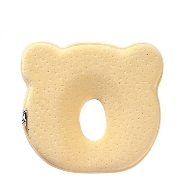 Baby Pillow Memory Foam Newborn Baby Breathable Shaping Pillows To Prevent Flat Head Ergonomic yellow