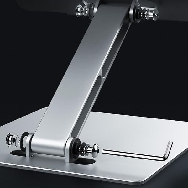 Ergonomisk Laptopstativ i Aluminium med Varmeventilasjon for 100% av Laptoper Silver