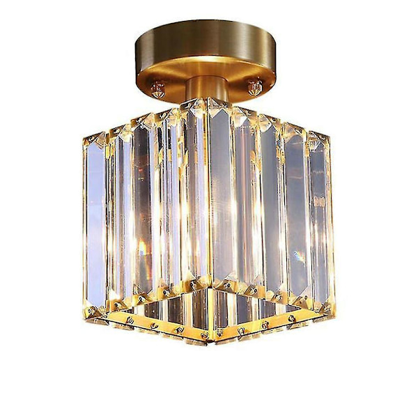 Light Luxury Crystal Copper Ceiling Lamp 220V