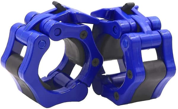 Weight Bar Collars, Locking 2 Inch Barbell Clamps Blue
