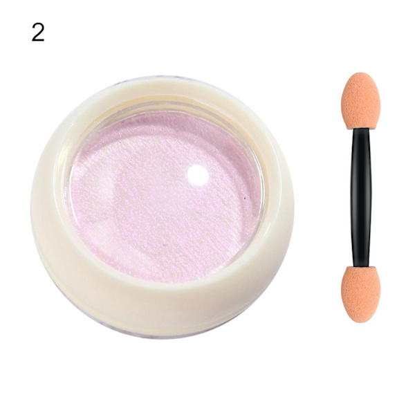 2g Mirror Effect Nail Aurora Powder Persistent With Brush Solid Chrome Manicure Art Decorations Rubbing Dust For Female 2