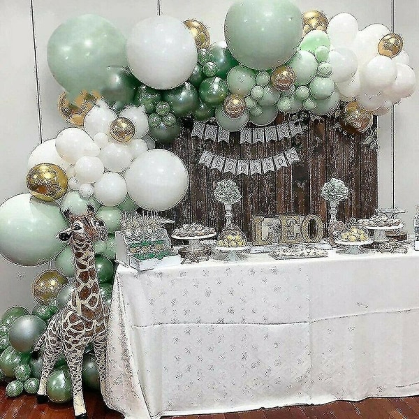 Grønt Ballonbue Sæt Guirlande Ballon Kit Fødselsdag Bryllup Baby Shower