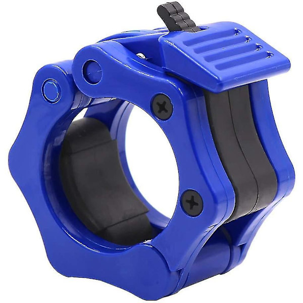 Weight Bar Collars, Locking 2 Inch Barbell Clamps Blue