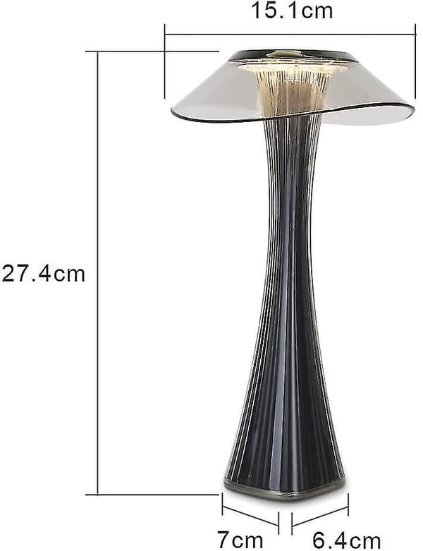 Bordlampe Genopladelig Led Touch Bordlampe - Dæmpbar Titanium Usb Sengelampe 3w Trådløs