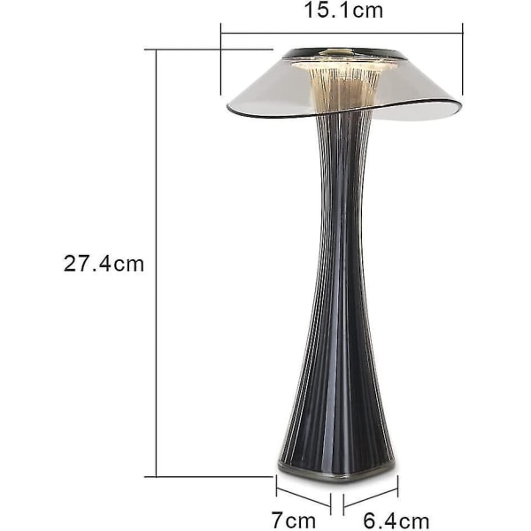 Table Lamp Rechargeable Led Touch Table Lamp - Dimmable Titanium Usb Bedside Lamp 3w Cordless