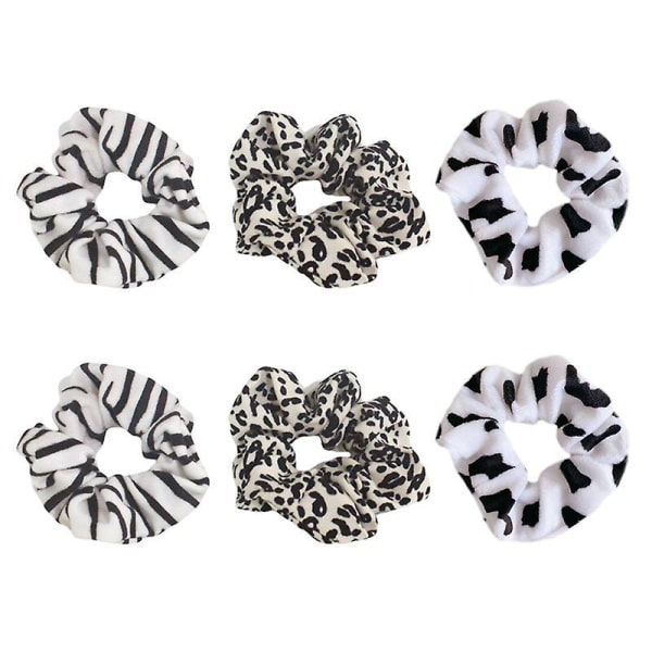 6pcs Zebra Pattern Hair Ring