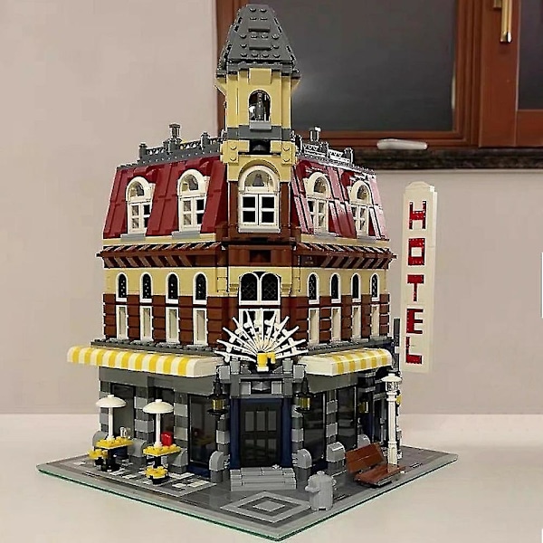 På lager 15002 Cafe Corner House Byggeklodser Model Kompatibel 10182 Streetview Børn Uddannelse Legetøj Fødselsdagsgave 20008pdf Instruktion ingen Orig
