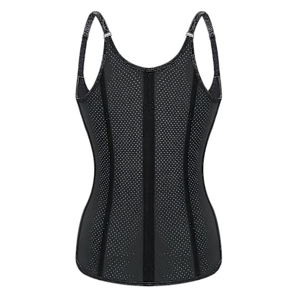Naisten muotoileva lateksinen tukiliivi rinnan ja vatsan alueelle Black 4XL