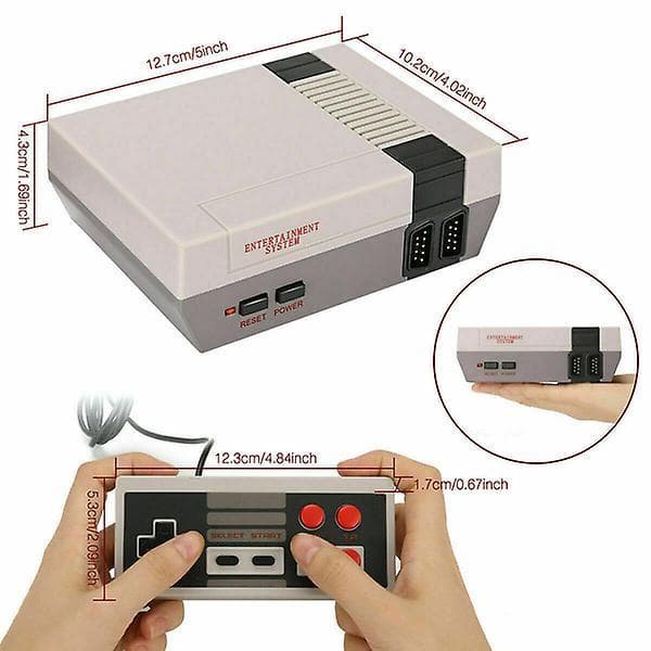 620 Indbyggede Mini Klassiske Nes Spillekonsol M/ 2 Controllere Retro Børnegave EU Plug