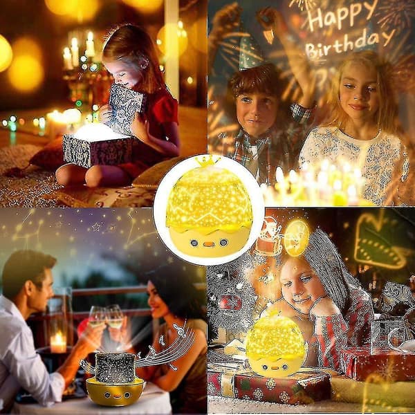 Night Light Projector For Kids, Crown Duckling Star Light (music Box)