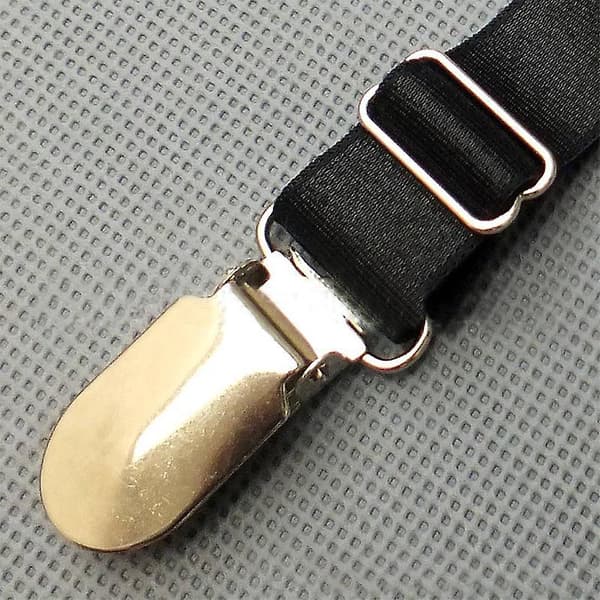 Dame Metall Strømpebånd Klips Stropp Lårhøye Strømper Benholder Belte Black 1PC