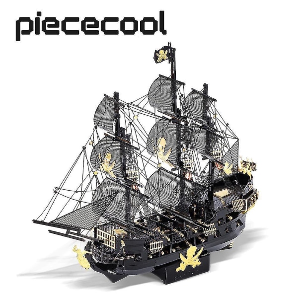 Piececool Byggesæt 3D Metal Puslespil Model, Black Pearl DIY Samle Jigsaw Legetøj, Julefødselsdagsgave til Voksne og Børn