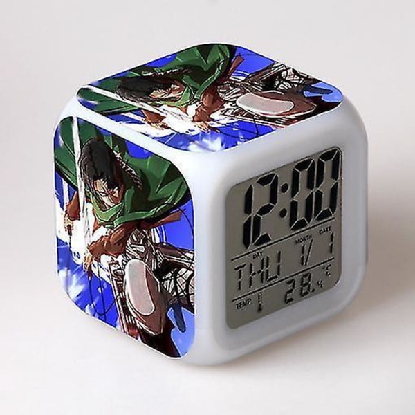 Attack On Titan Colorful Color Changing Gift Creative Alarm Clock Child Alarm Clock Gift Shape-a25