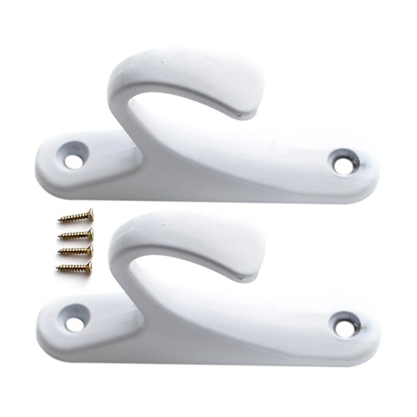 2pcs Curtain Hooks Simple Exquisite Small Multifunctional Home Curtain Holdbacks Drapery Tiebacks For Home White