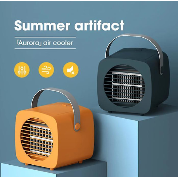 Mini Aircondition Ventilator USB Bærbar Luftkøler Til Hjemmet 3-Gear Luftfugter Orange