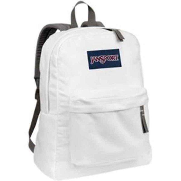 New Jansport Superbreak Classic Backpack For Women Men Zipper Backpack For School Work Travel White