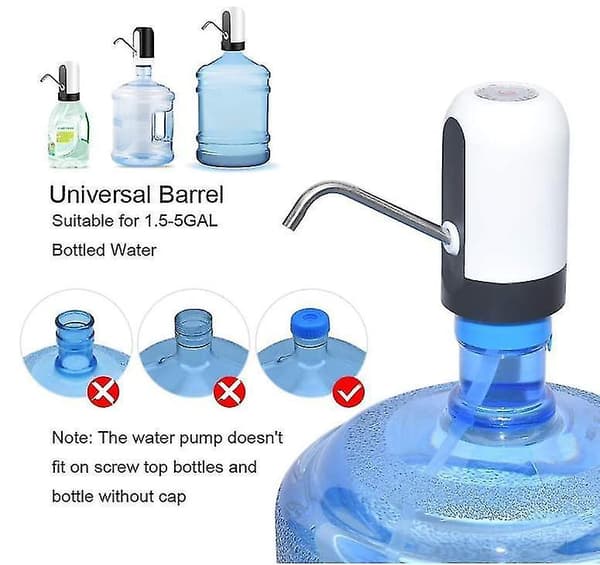Vandpumpe dispenser, automatisk drikkevandsflaskepumpe white