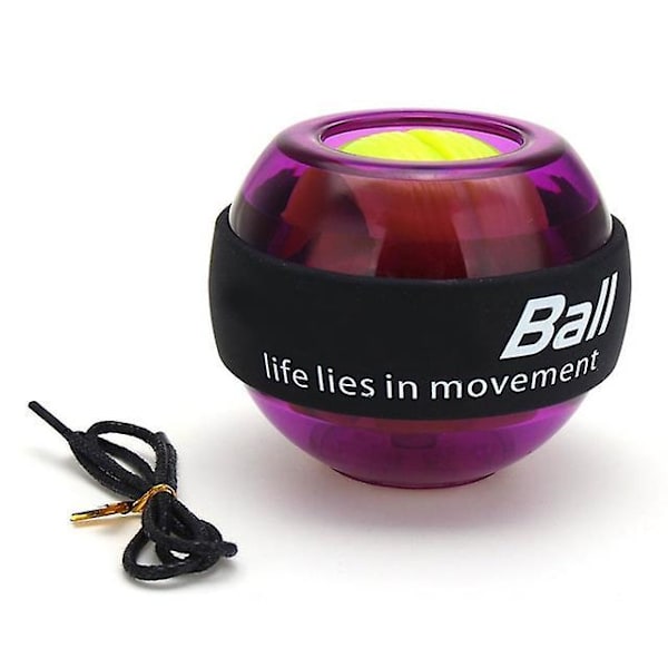 Gyroskooppi Powerball Led Gyro Power Ranneke Pallo Käsivarsiharjoittelu Voimaharjoittelu Energyball Kotikuntosali Urheilu Fitness-välineet Purple