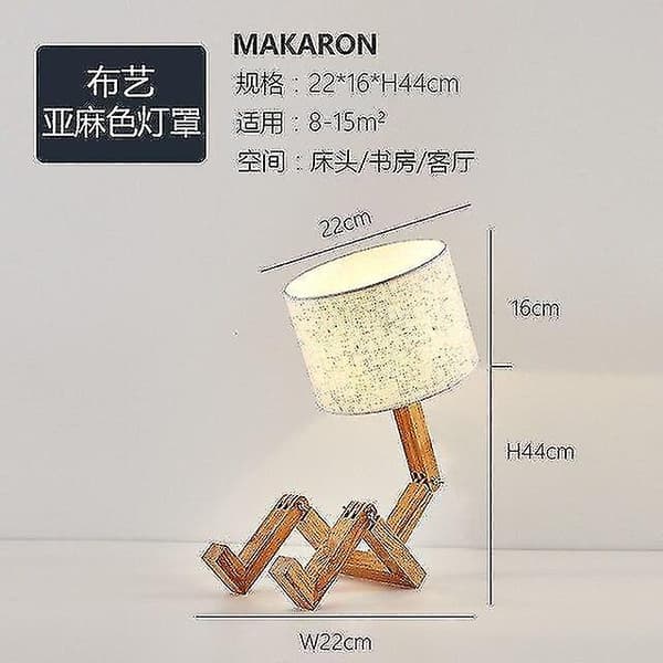Ny Tre Robot Form Sammenleggbar Bordlampe