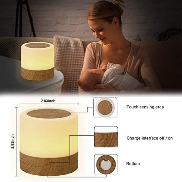 Led Night Light, Mini Bedside Compatible With Baby Kids Dimmable Eye Caring Lamp