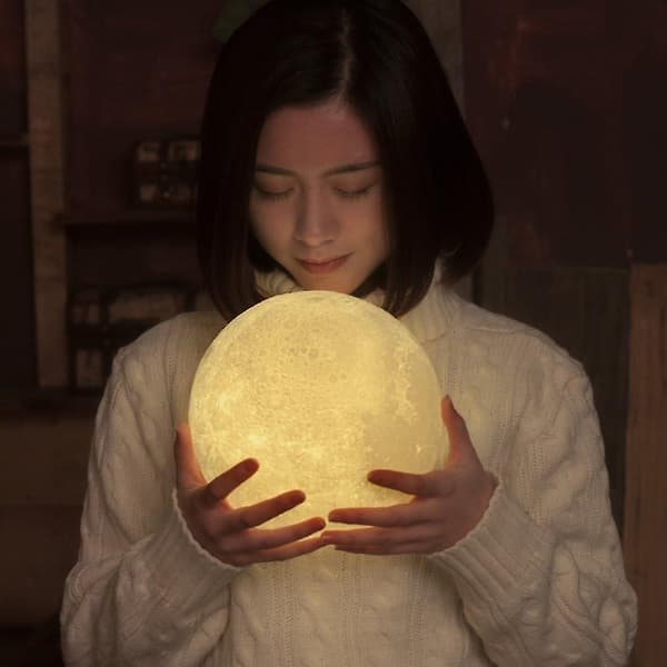 Novel 3d Full Moon-shaped Led Light Magical Indoor Bedroom Reading Lunar Lamp