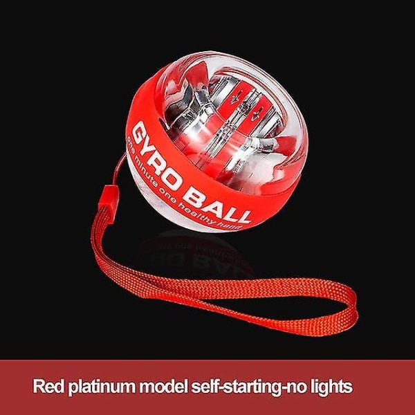 Wrist Ball Self-starting Gyroscope Powerball Gyro Power Hand Ball Musc Red no light