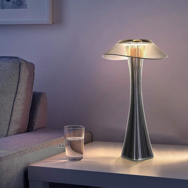 Table Lamp Rechargeable Led Touch Table Lamp - Dimmable Titanium Usb Bedside Lamp 3w Cordless
