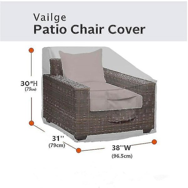 2pcs Outdoor Chair Cover - Provide Full Protection For Your Garden Furniture From The Harsh Environment. Such As Rain, Snow, Frost, Bird Droppings, Di