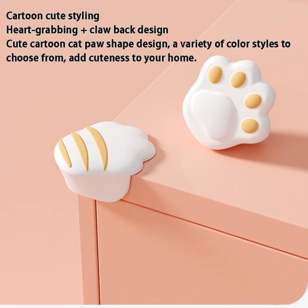 12 Pcs Children's Anti-collision Right-angle Furniture Silicone Protection Cover (Brown Paw Back)