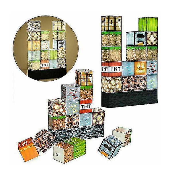 16pcs Building Block Light Desk Lamp Splicing Light Stitching Lamp Diy